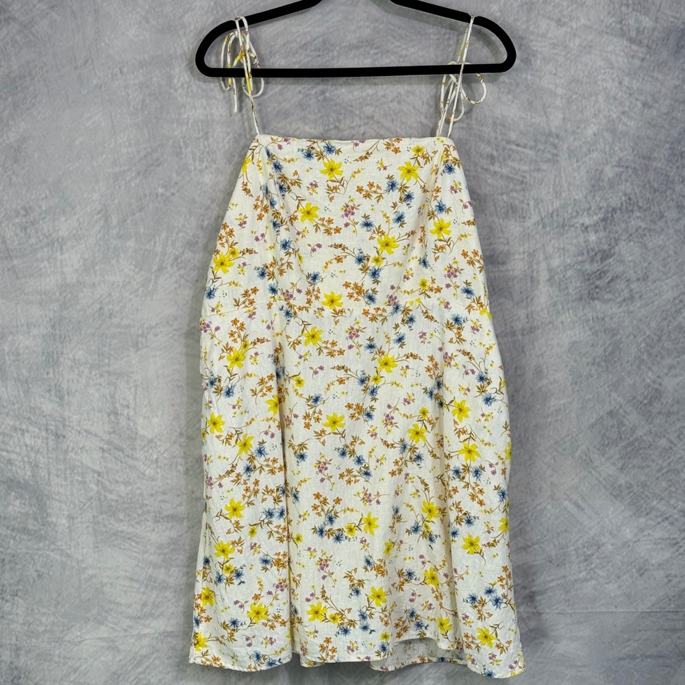 Old Navy Floral Linen Blend Sundress Dress sz XXL pockets Cottagecore festival